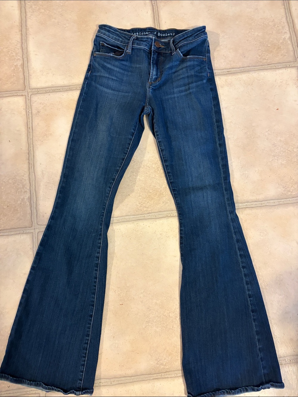 Articles Of Society Dark Blue Flare Jeans